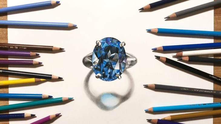 Photorealistic drawings by Keito ring