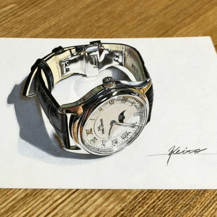 Photorealistic drawings by Keito watch