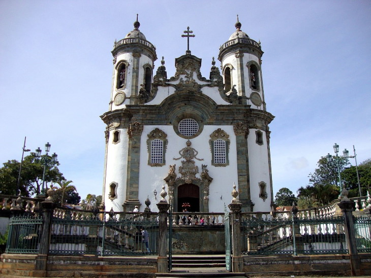 Colonial Architecture Church of Saint Francis of Assisi, Ouro Preto, Brazil 