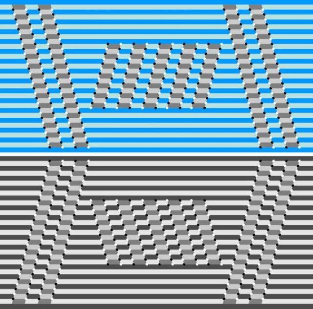 Optical Illusions shapes moving from side to side