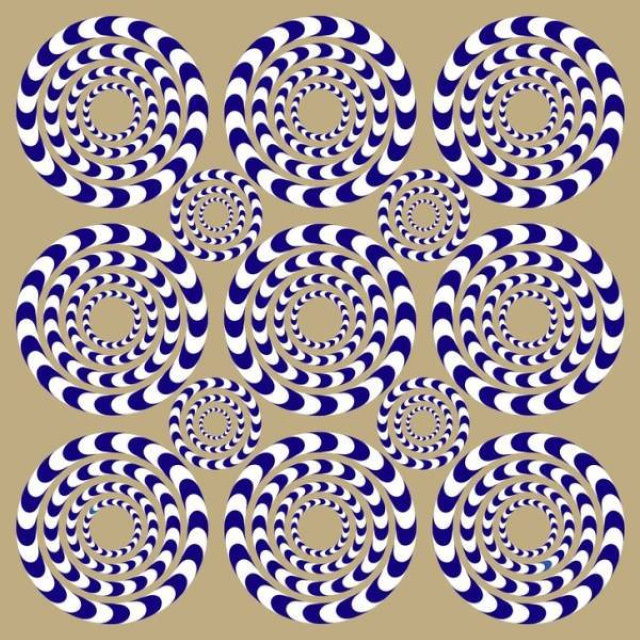 Optical Illusions many circles