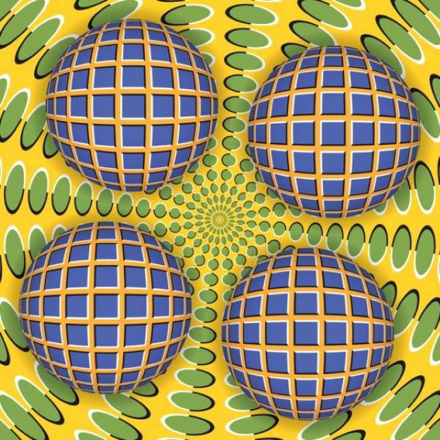 Optical Illusions balls moving in different directions