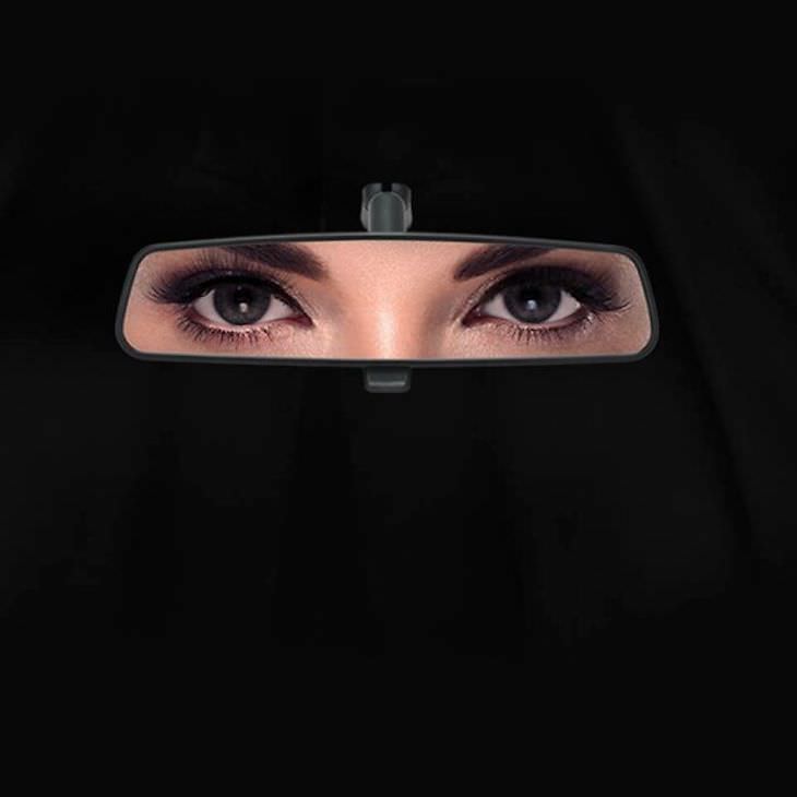 17 Brilliant and Clever Design Ideas women driving in Saudi Arabia ad