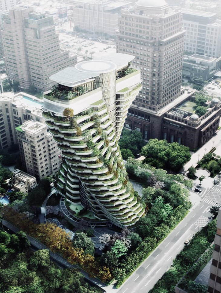 Green Buildings "Tao Zhu Yin Yuan" (also known as "Agora Garden") by Vincent Callebaut (2018) - Taipei, Taiwan