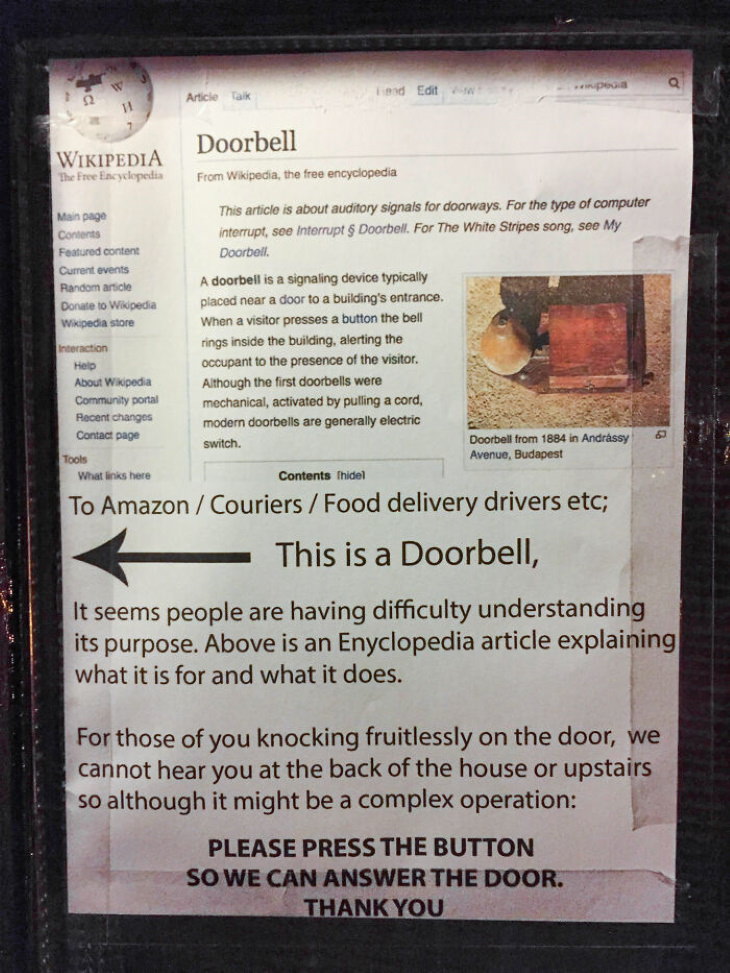 Funny Signs doorbell