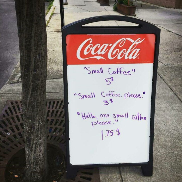 Funny Signs coffee prices