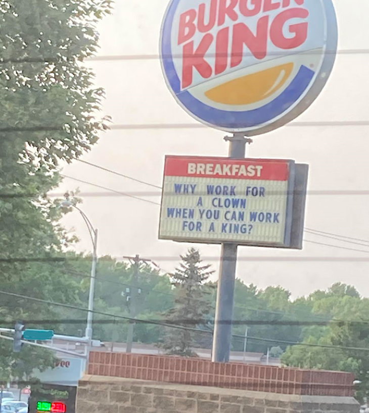 Funny Signs burger king