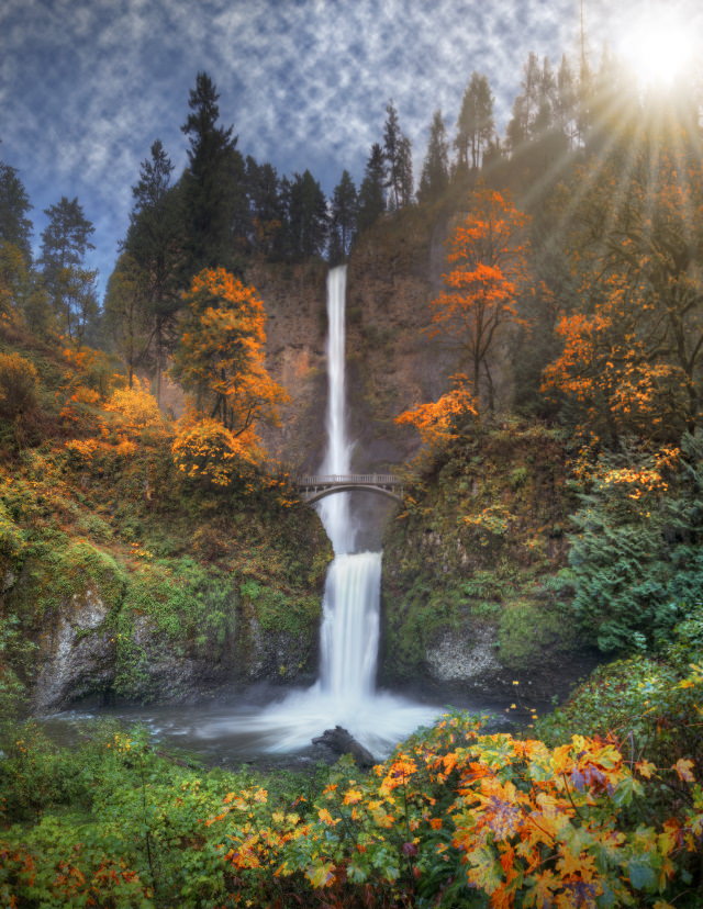 Fall Foliage Destinations in the US Columbia River Gorge, Oregon