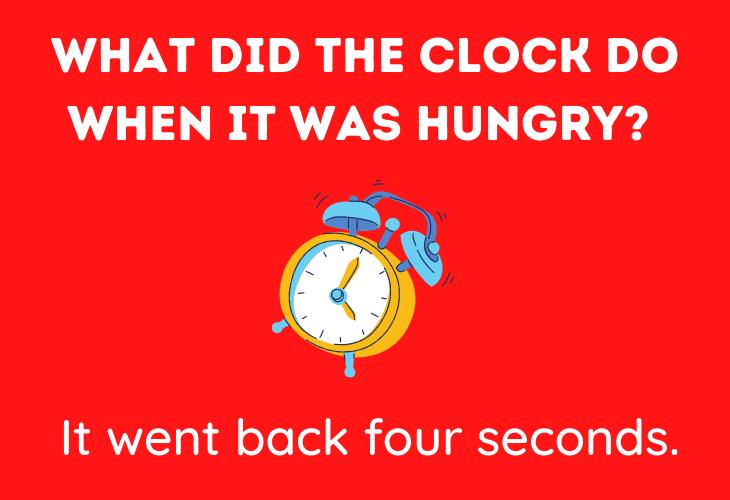 Hilariously Bad Jokes, clock