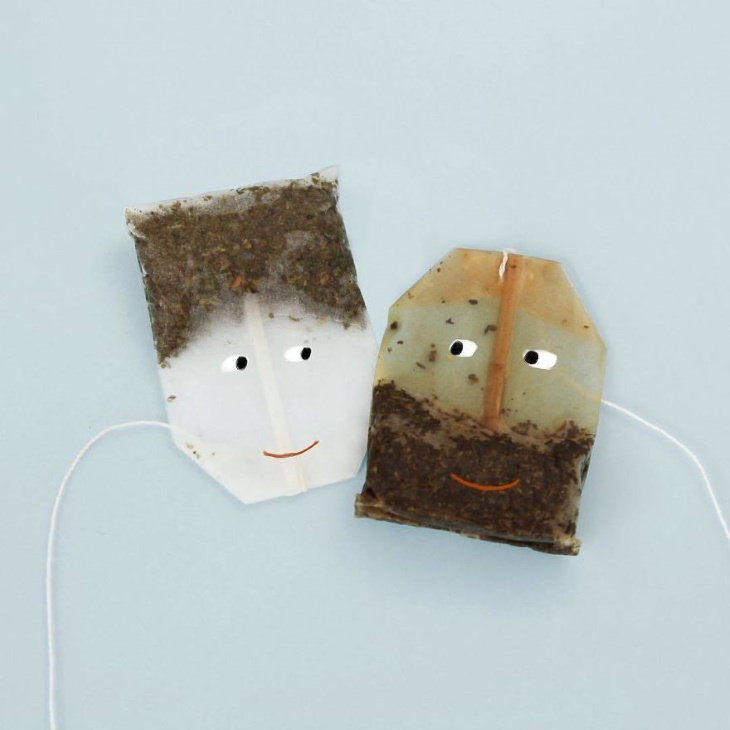 Helga Stentzel Food Art tea bag couple