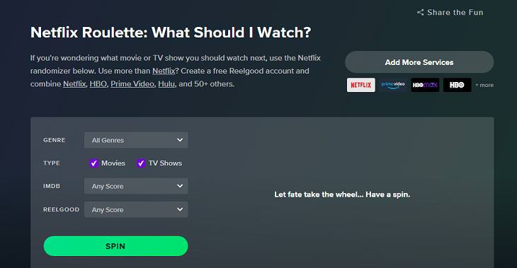 Netflix Tips, Tricks, & Hacks, Netflix Roulette