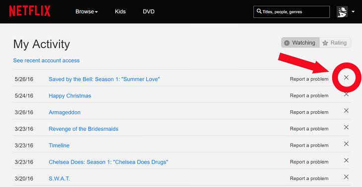 Netflix Tips, Tricks, & Hacks, Watch History