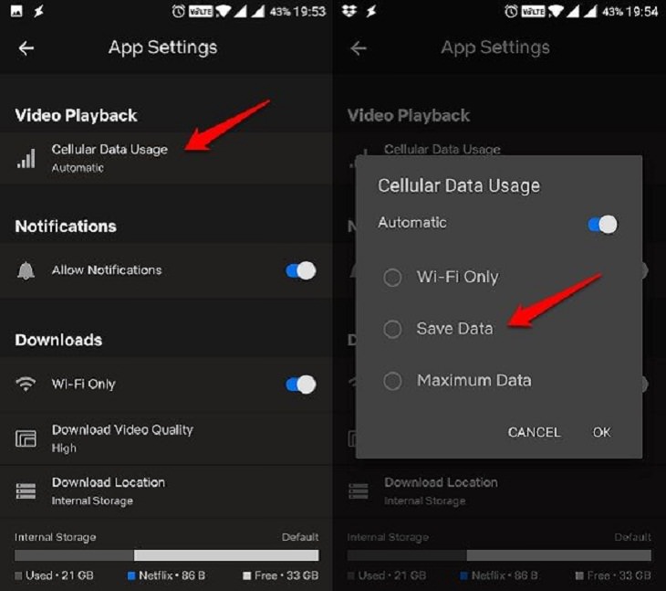 Netflix Tips, Tricks, & Hacks,  mobile data