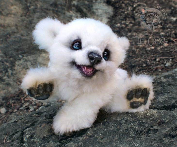 Cute Baby Animal Sculptures, Baby polar bear