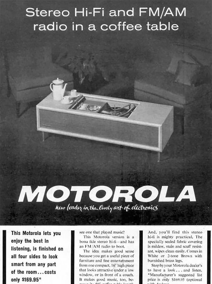 Motorola Stereo Hi-Fi Coffee Table