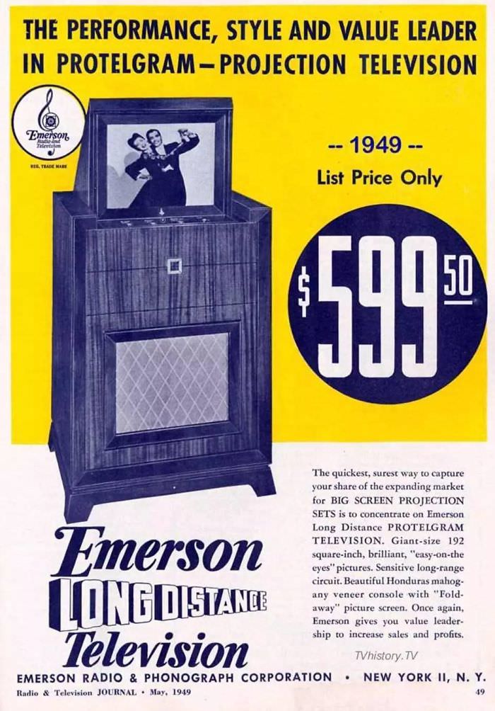 Emerson Radio Corporation Television Set, 1949
