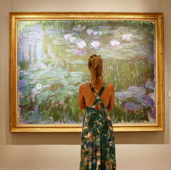 Matchwithart Outfits Matching Paintings Nymphéas by Claude Monet (1914-1917)