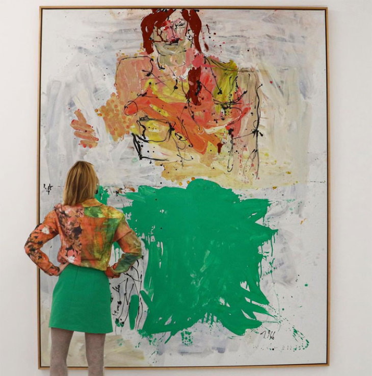 Matchwithart Outfits Matching Paintings Jäger (Remix) by Georg Baselitz (2008)