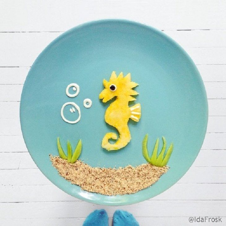 Food Art, seahorse