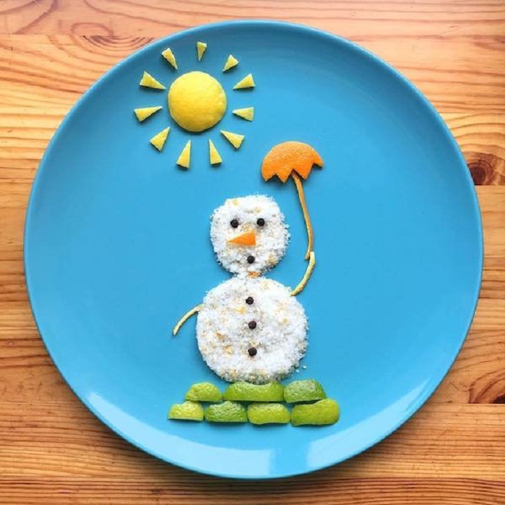 Food Art, snowman