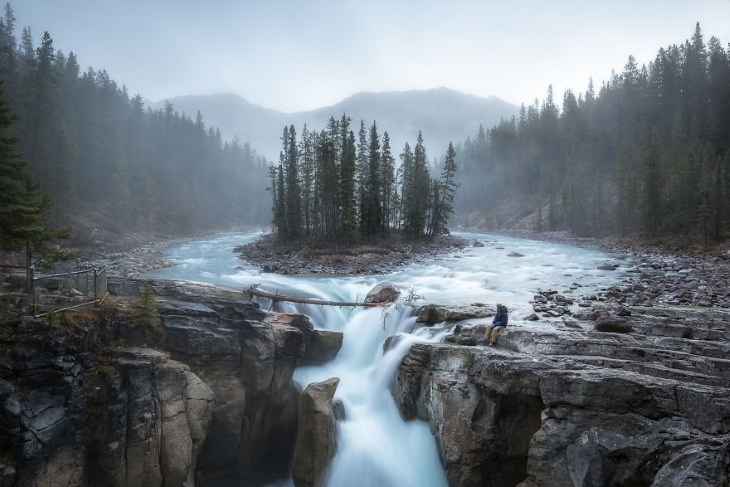 Scenic Mountain Landscapes by Marta Kulesza and Jack Bolshaw Sunwapta Falls, The Icefields Parkway, Canada