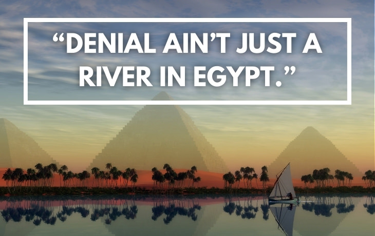 Historical Puns "Denial ain't just a river in Egypt."