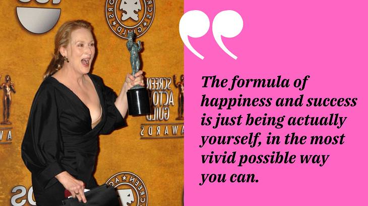 Meryl Streep Quotes, happiness and success