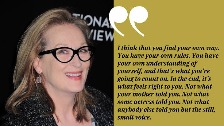 Meryl Streep Quotes, rules
