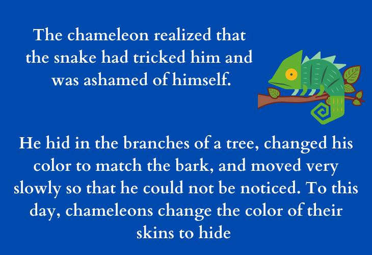 Inspiring African Folktales, chameleon 