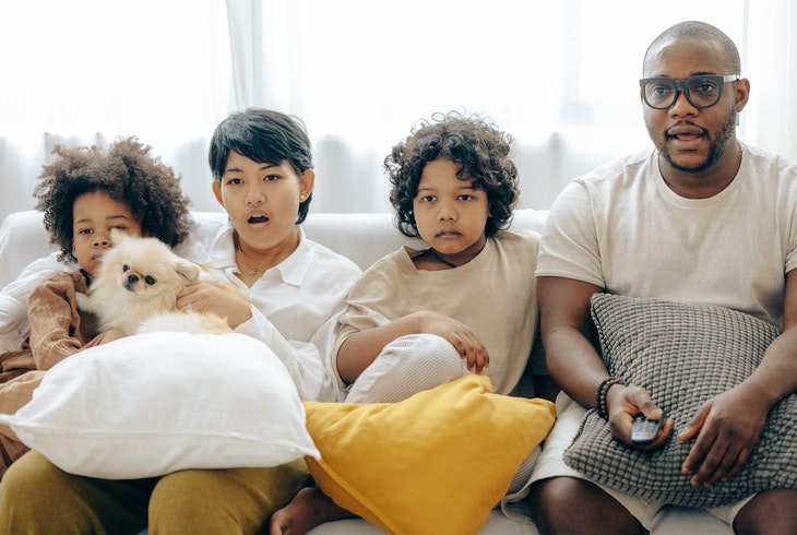 Habits That Make You Tired family watching TV