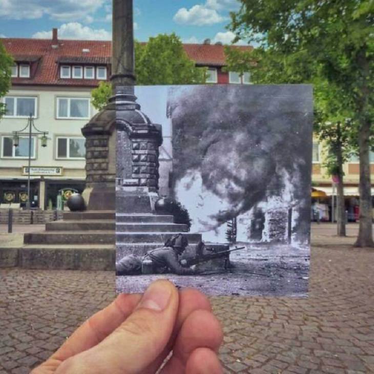 Before & After Pics, Town square in Uelzen, Lower Saxony, Germany- 
