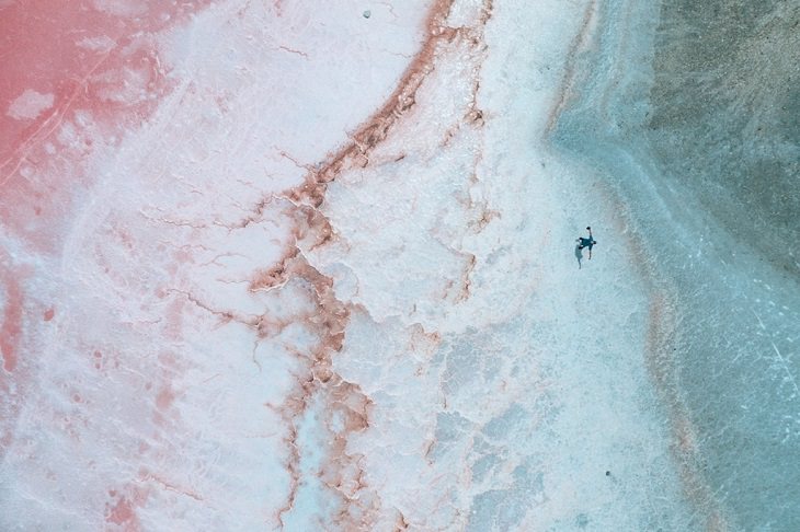 aerial photos of France salt fields