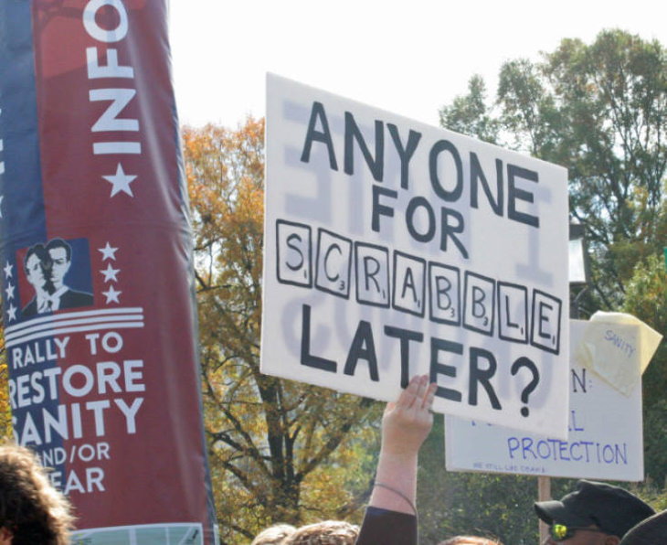Funny Protest Signs scrabble