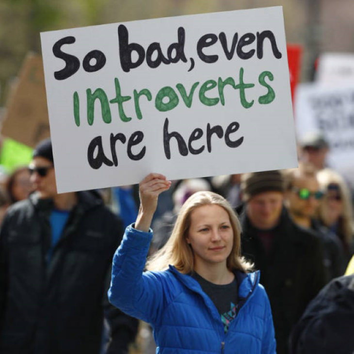 Funny Protest Signs even introverts are here