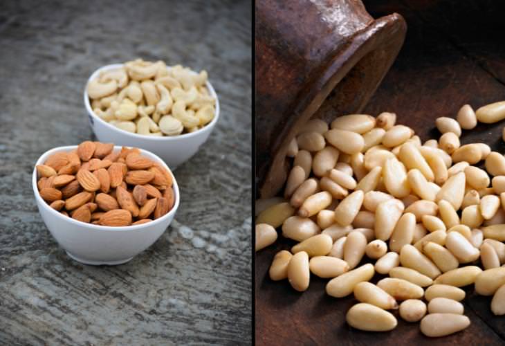 Affordable Alternatives For Expensive Foods, Almonds and Cashews for Pine Nuts