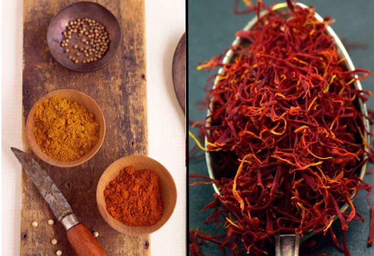 Affordable Alternatives For Expensive Foods, Paprika and Turmeric for Saffron