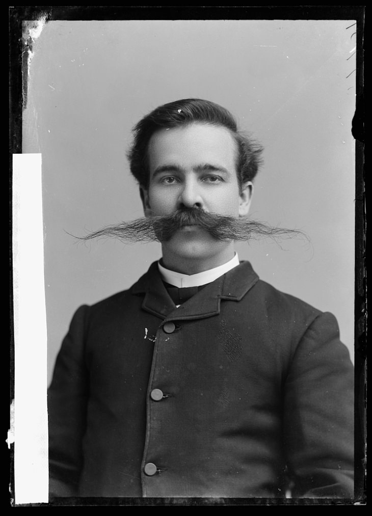 19th-Century Portraits man with magnificent moustache 
