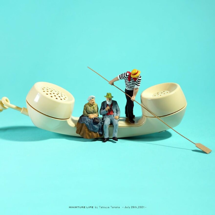 Miniature art by Tatsuya Tanaka gondola 