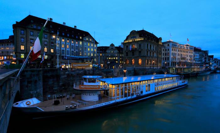 river Cruise ship in town 