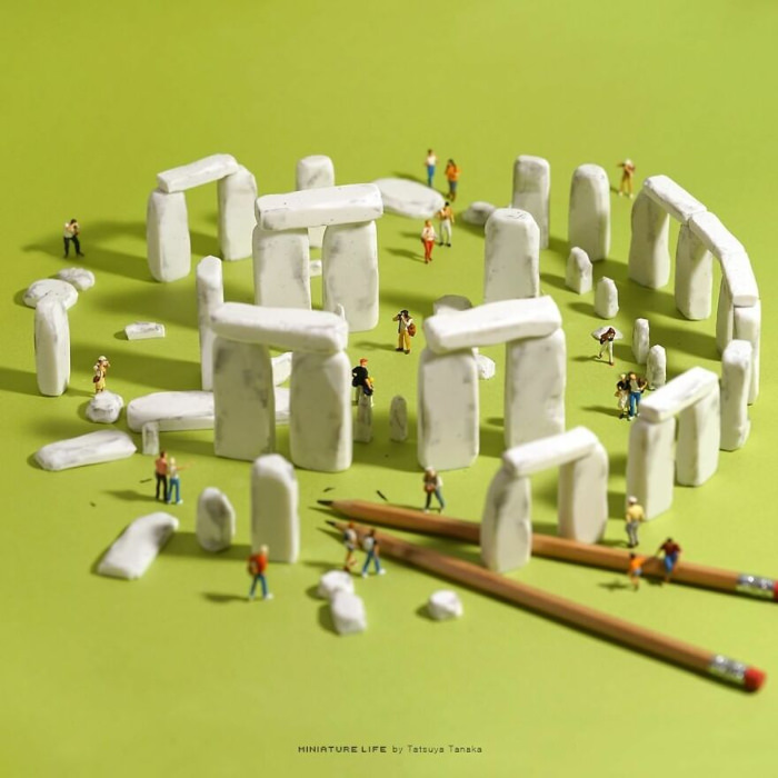 Miniature art by Tatsuya Tanaka Stonehenge 