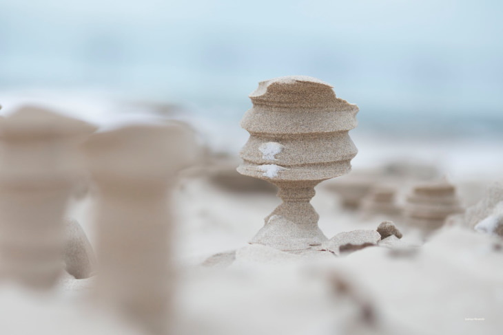 Sand Pillars on Lake Michigan