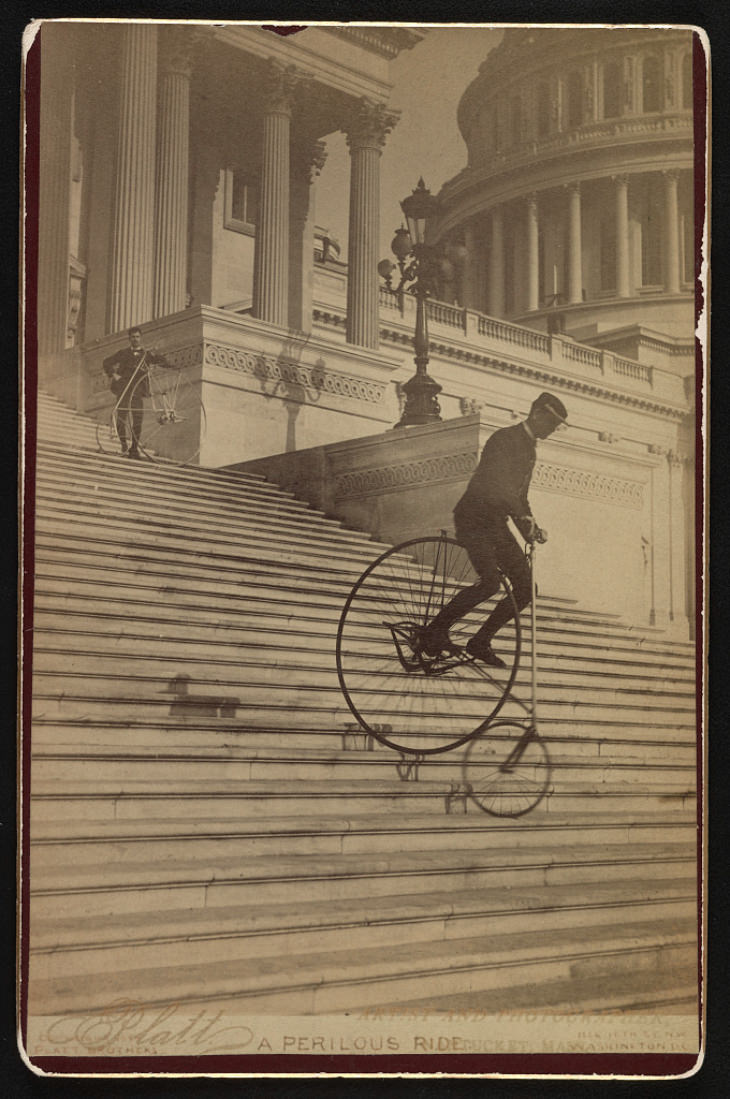 1880-1900s Bike photos Penny-Farthings, Washington D.C., c. 1884