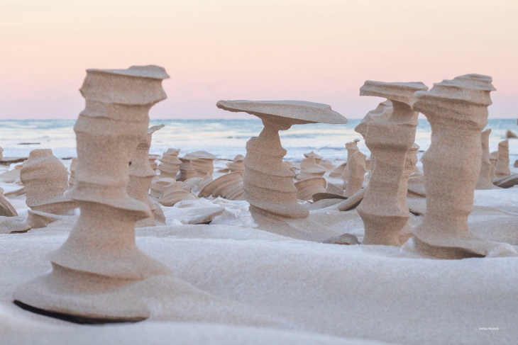 Sand Pillars on Lake Michigan