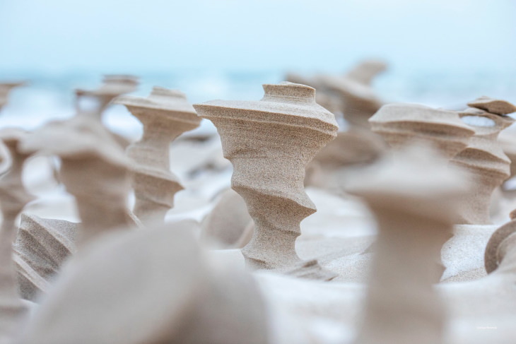 Sand Pillars on Lake Michigan