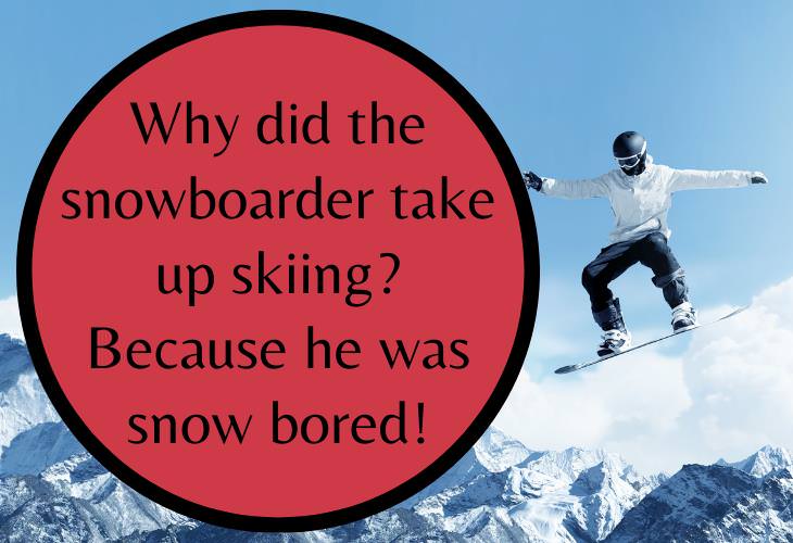 Winter Puns, snowboarder