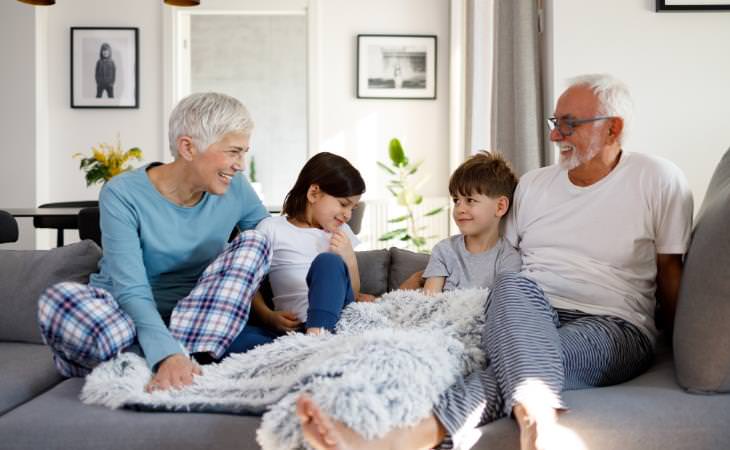 Grandparents and grandchildren sleepover 