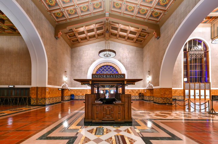 Beautiful Train Stations Union Station in Los Angeles, California, USA