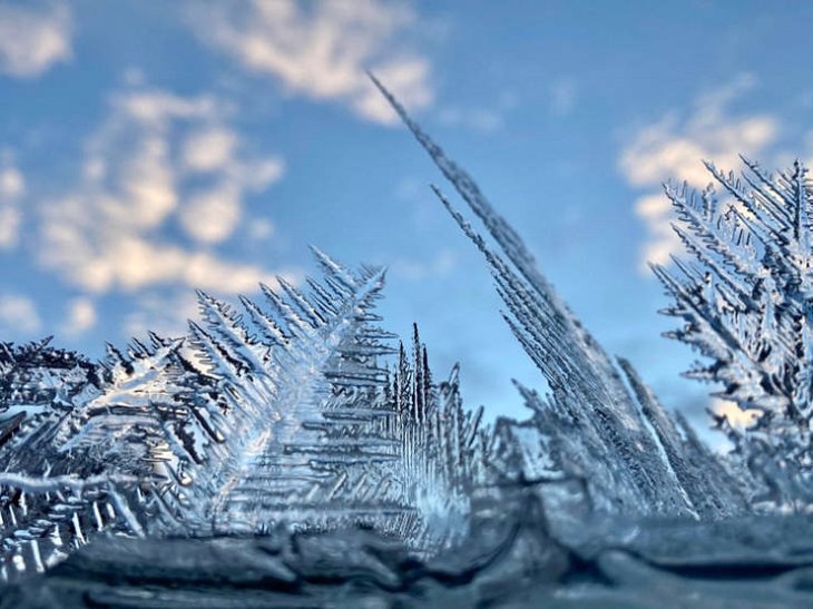 Accidental Snow Art, ice crystals