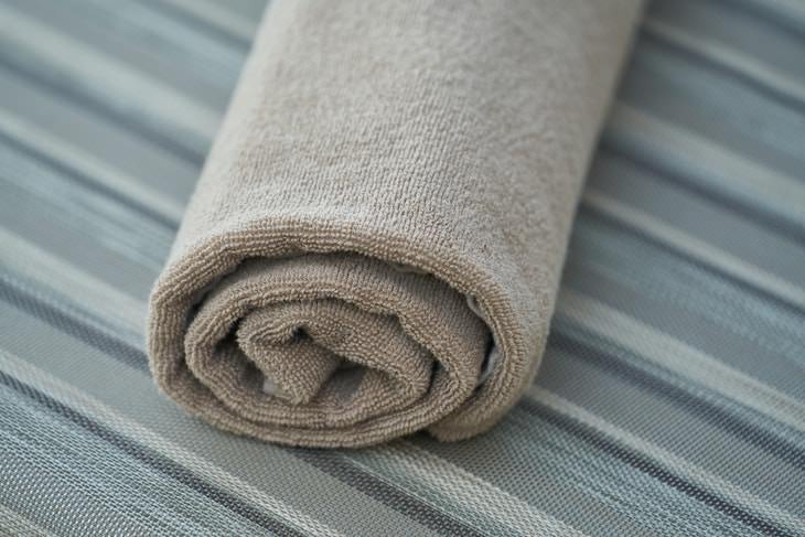 Cleaning the Home After Illness towel rolled up