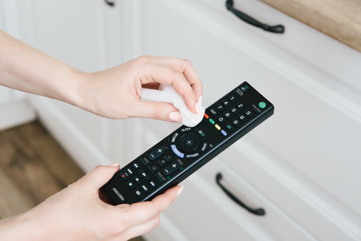 Cleaning the Home After Illness TV remote